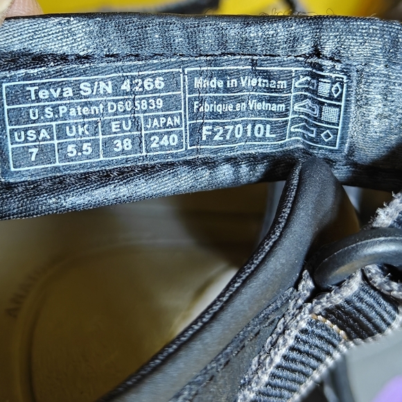 Teva Tirra Sandals  Hiking Sport Strappy Grey Black Outdoor Women's Shoes Size 7 - Picture 10 of 11